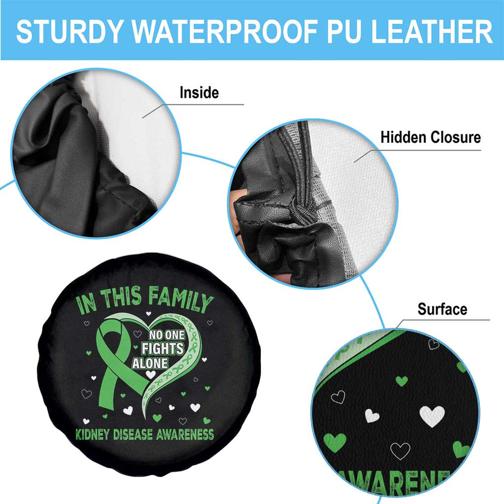 Kidney Disease Awareness Month Spare Tire Cover No One Fights Alone In This Family TS09 Print Your Wear