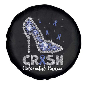 Colorectal Cancer Awareness Spare Tire Cover Crush Colon Colonscopy Blue Ribbon High Heels TS09 Print Your Wear
