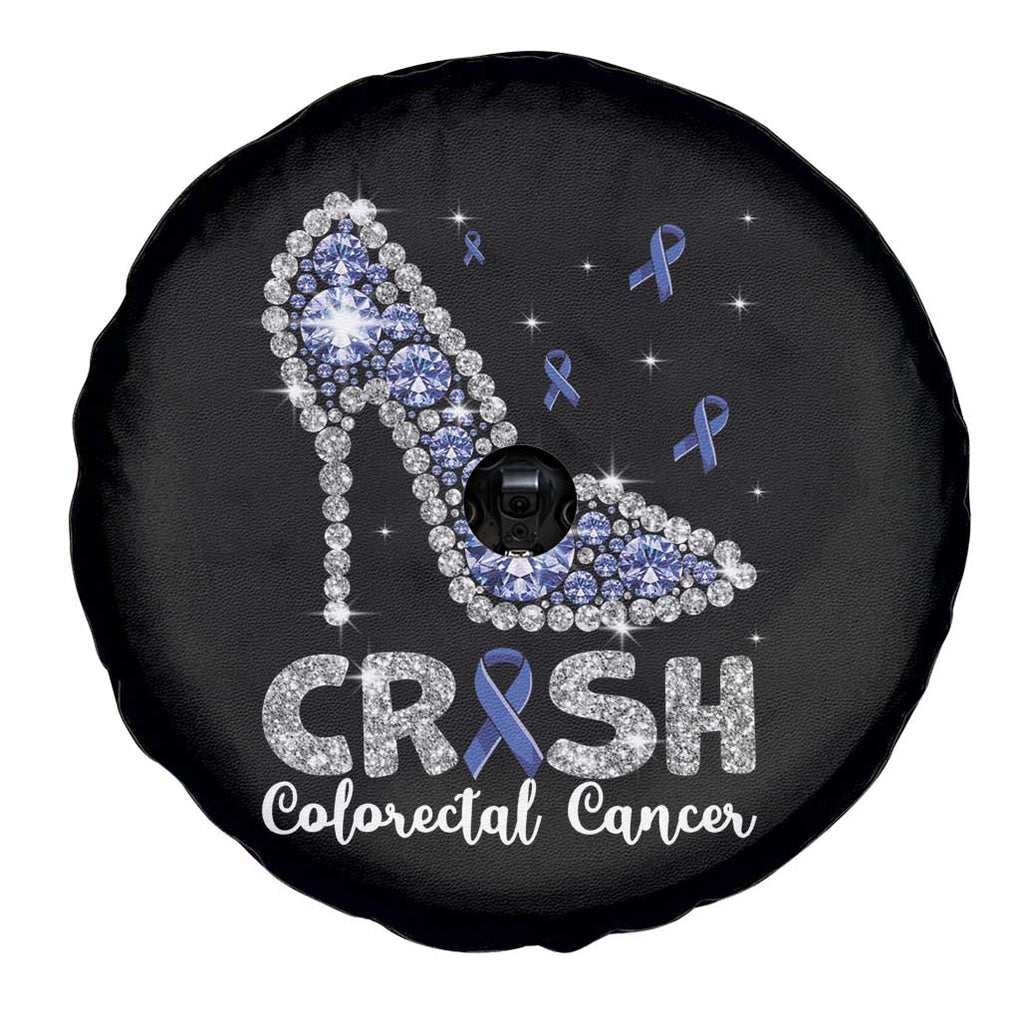 Colorectal Cancer Awareness Spare Tire Cover Crush Colon Colonscopy Blue Ribbon High Heels TS09 Print Your Wear