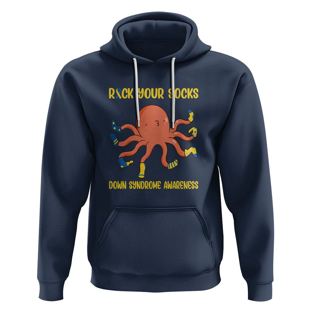 Down Syndrome Day Hoodie Rock Your Sock Funny Octopus Socks TS09 Navy Printyourwear