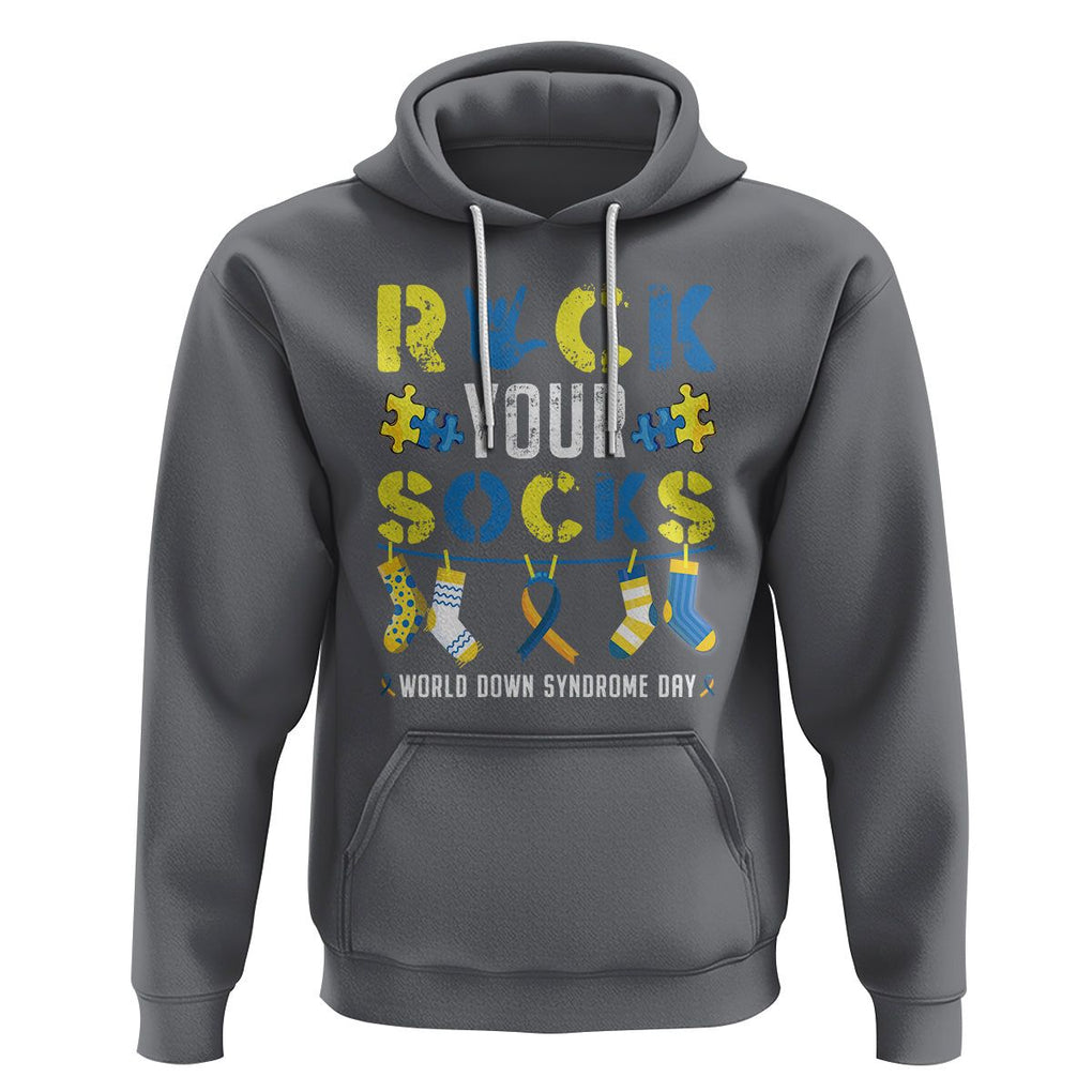 Down Syndrome Day Funny Rock Your Sock Hoodie TS09 Charcoal Printyourwear