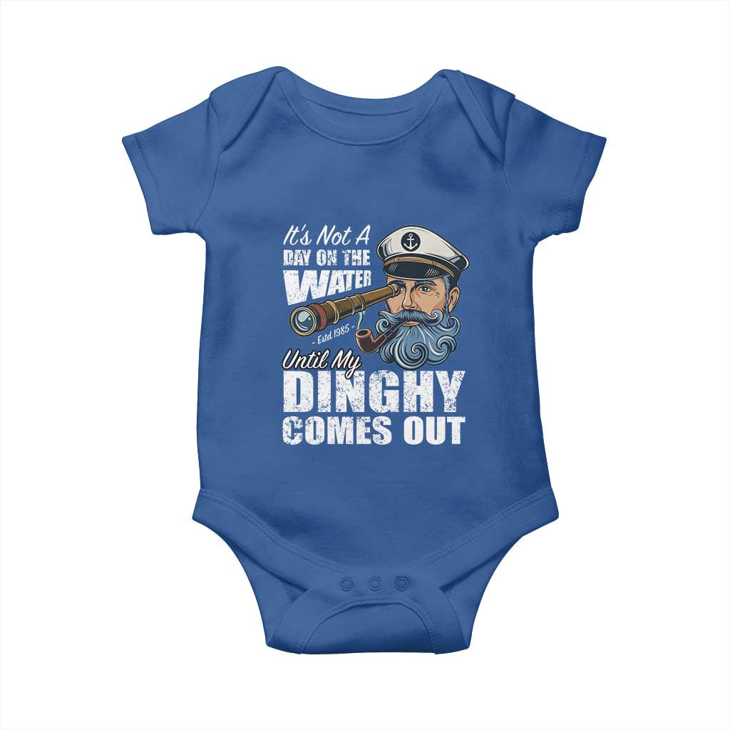 Funny Adult Joke Boat Captain Baby Onesie It's Not A Day On The Lake Until My Dinghy Comes Out TS09 Royal Blue Print Your Wear