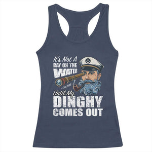 Funny Adult Joke Boat Captain Racerback Tank Top It's Not A Day On The Lake Until My Dinghy Comes Out TS09 Navy Print Your Wear