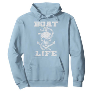 Boat Life Hoodie Funny Skull Anchor TS09 Light Blue Print Your Wear
