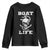 Boat Life Youth Sweatshirt Funny Skull Anchor TS09 Black Print Your Wear