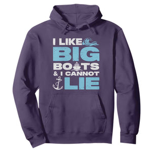 Funny I Like Big Boats and I Cannot Lie Hoodie TS09 Purple Print Your Wear