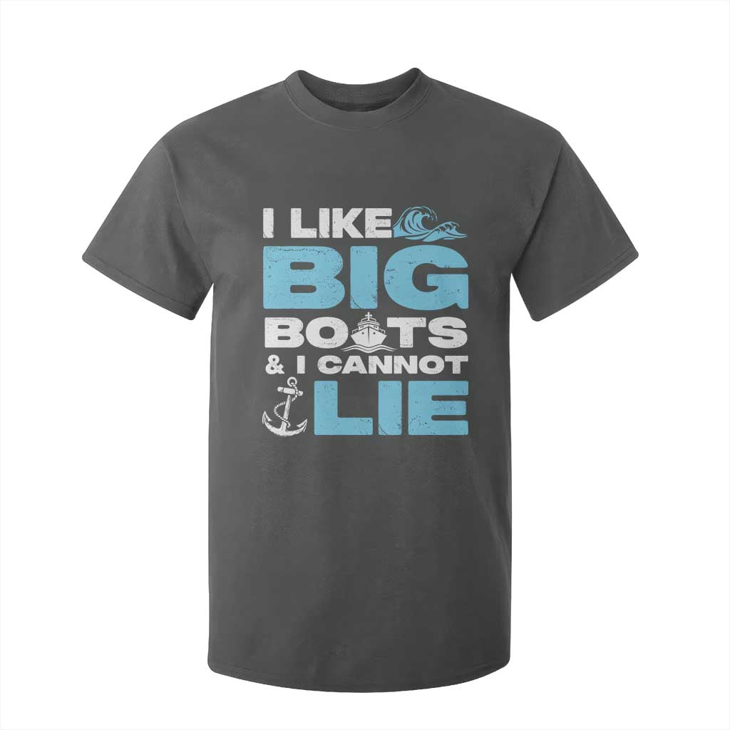 Funny I Like Big Boats and I Cannot Lie T Shirt For Kid TS09 Dark Heather Print Your Wear