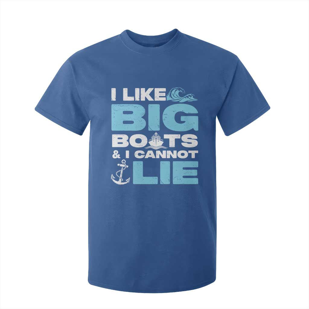Funny I Like Big Boats and I Cannot Lie T Shirt For Kid TS09 Royal Blue Print Your Wear