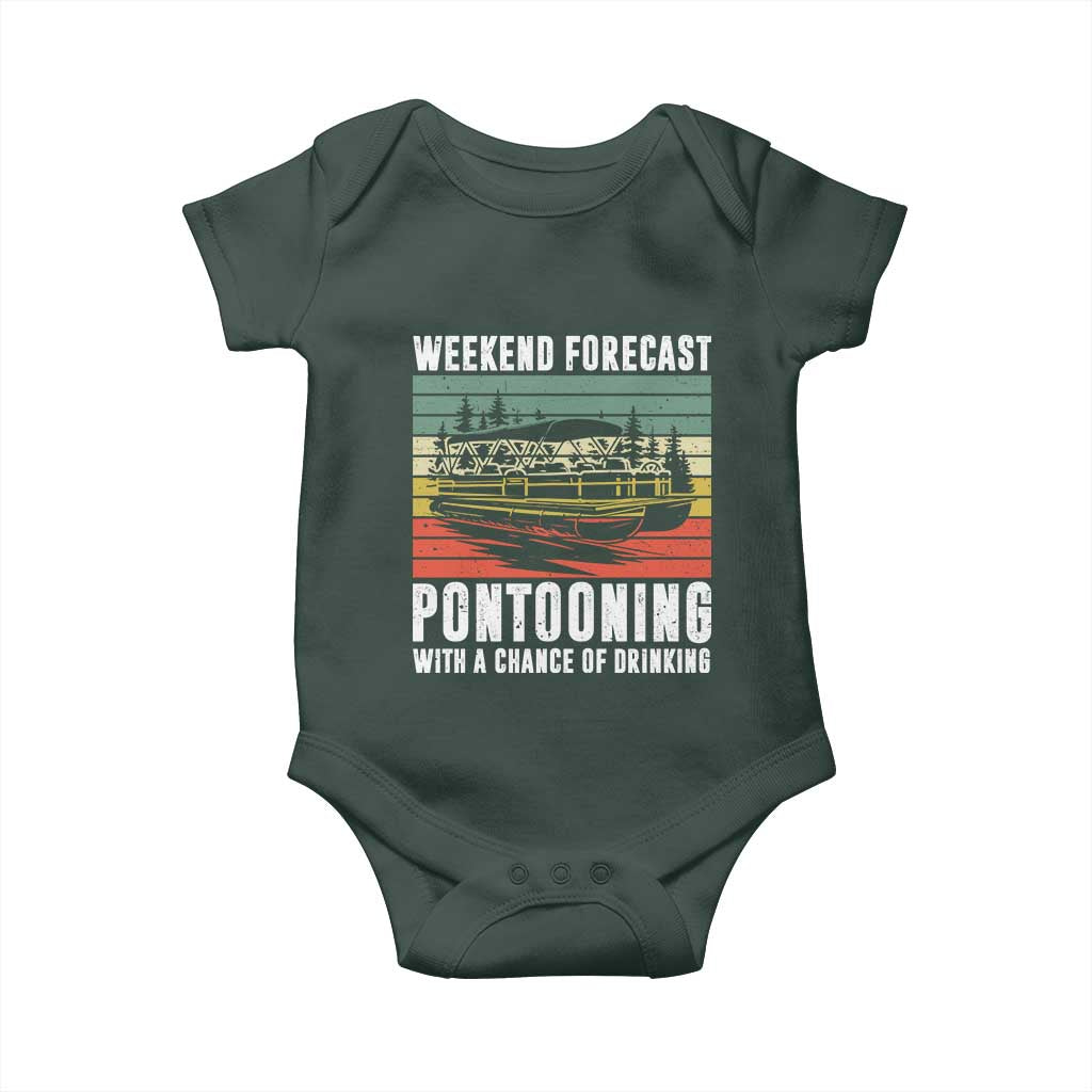 Weekend Forecast Pontooning With A Chance Of Drinking Baby Onesie TS09 Print Your Wear