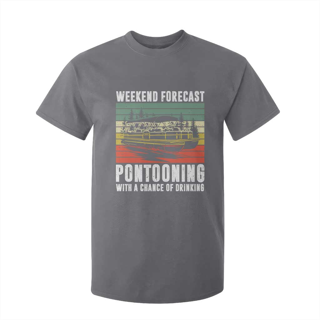 Weekend Forecast Pontooning With A Chance Of Drinking T Shirt For Kid TS09 Charcoal Print Your Wear