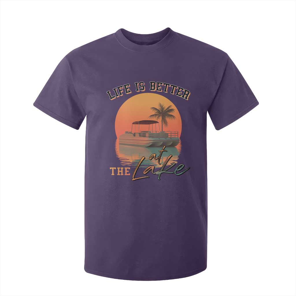 Life Is Better At The Lake T Shirt For Kid Pontoon Boat TS09 Purple Print Your Wear
