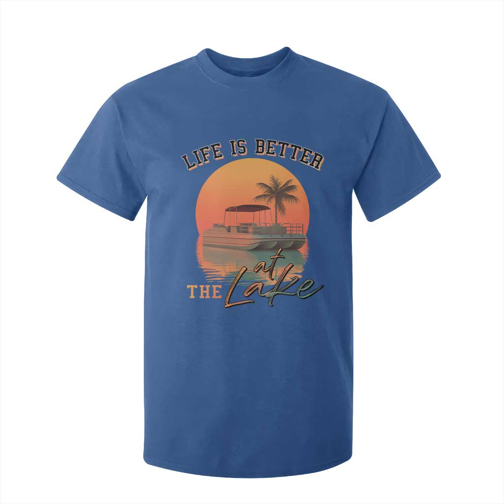 Life Is Better At The Lake T Shirt For Kid Pontoon Boat TS09 Royal Blue Print Your Wear