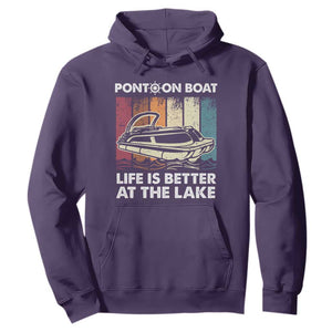 Pontoon Boat Hoodie Life Is Better At The Lake TS09 Purple Print Your Wear