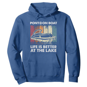 Pontoon Boat Hoodie Life Is Better At The Lake TS09 Royal Blue Print Your Wear
