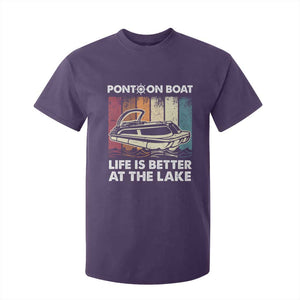 Pontoon Boat T Shirt For Kid Life Is Better At The Lake TS09 Purple Print Your Wear