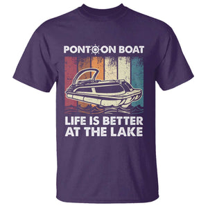 Pontoon Boat T Shirt Life Is Better At The Lake TS09 Purple Print Your Wear