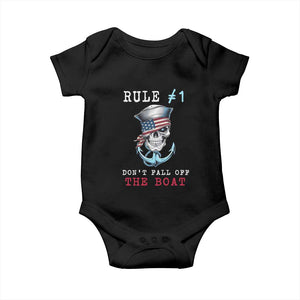 Funny Pirate Rule Baby Onesie Don't Fall Off The Boat TS09 Black Print Your Wear