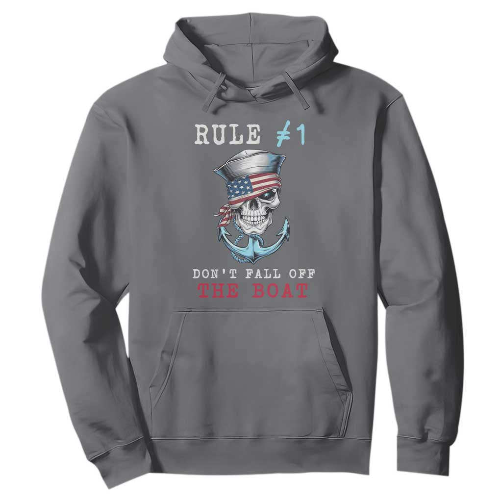 Funny Pirate Rule Hoodie Don't Fall Off The Boat TS09 Charcoal Print Your Wear