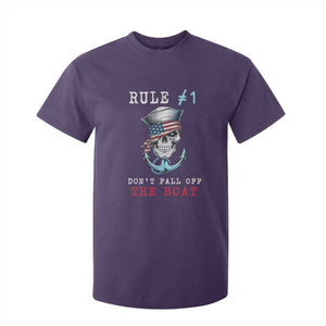 Funny Pirate Rule T Shirt For Kid Don't Fall Off The Boat TS09 Purple Print Your Wear