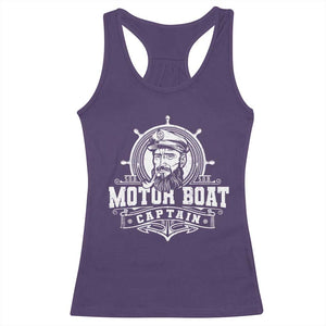 Vintage Motor Boat Captain Racerback Tank Top TS09 Purple Print Your Wear