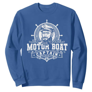 Vintage Motor Boat Captain Sweatshirt TS09 Royal Blue Print Your Wear