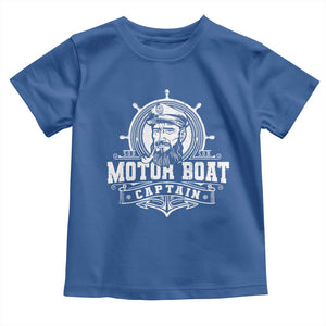 Vintage Motor Boat Captain Toddler T Shirt TS09 Royal Blue Print Your Wear