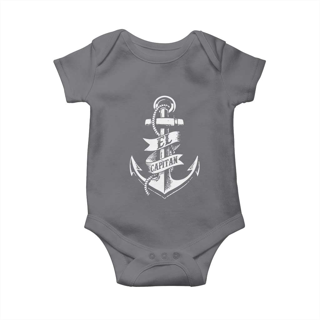 Boat El Capitan Baby Onesie TS09 Charcoal Print Your Wear