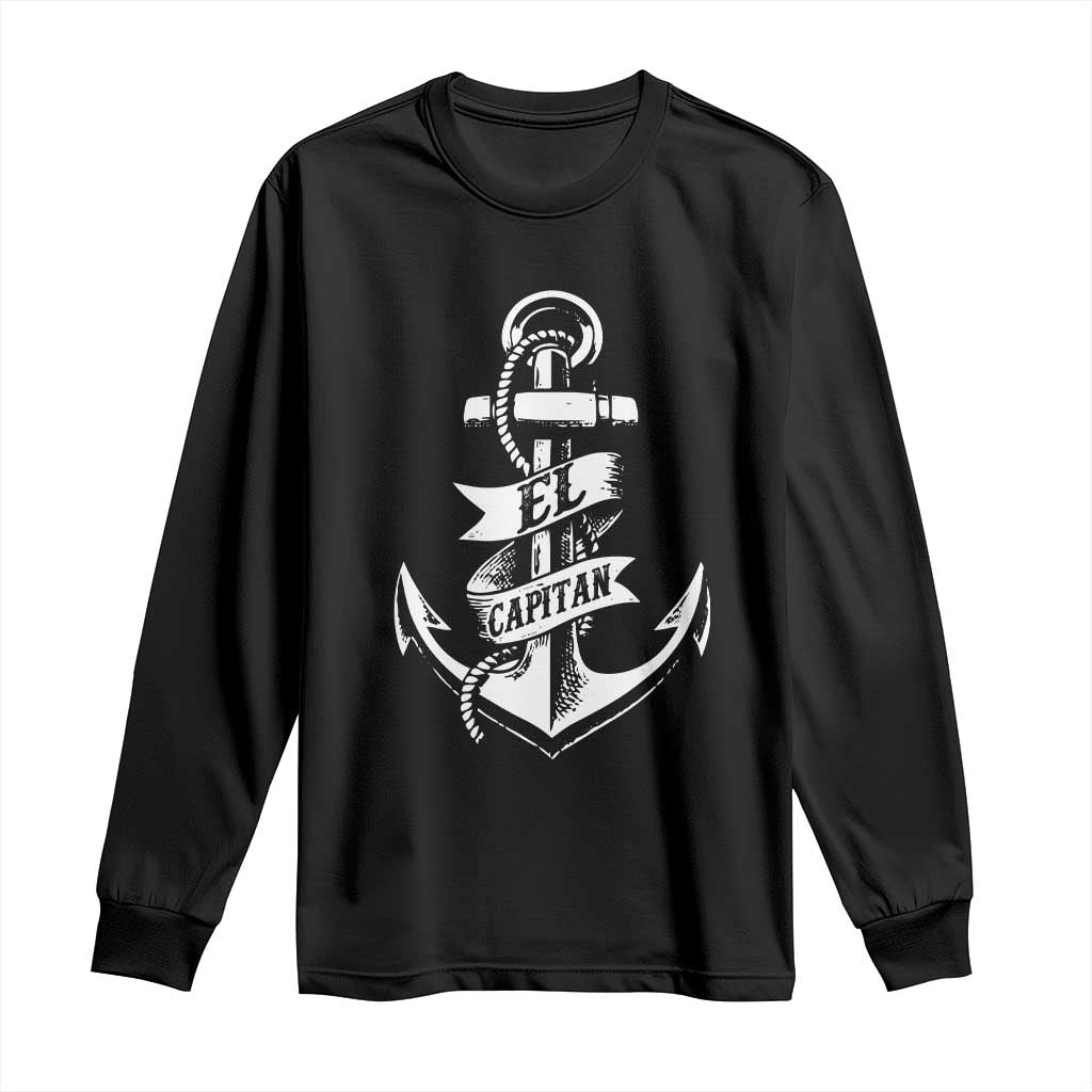 Boat El Capitan Long Sleeve Shirt TS09 Black Print Your Wear