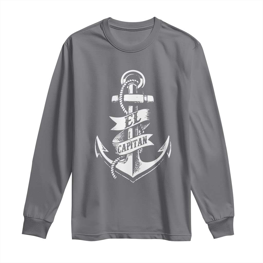 Boat El Capitan Long Sleeve Shirt TS09 Charcoal Print Your Wear