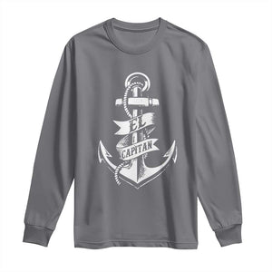 Boat El Capitan Long Sleeve Shirt TS09 Charcoal Print Your Wear