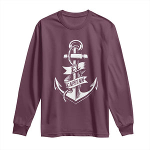 Boat El Capitan Long Sleeve Shirt TS09 Maroon Print Your Wear
