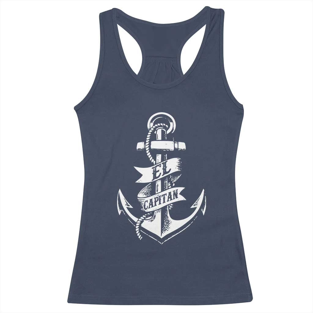 Boat El Capitan Racerback Tank Top TS09 Navy Print Your Wear