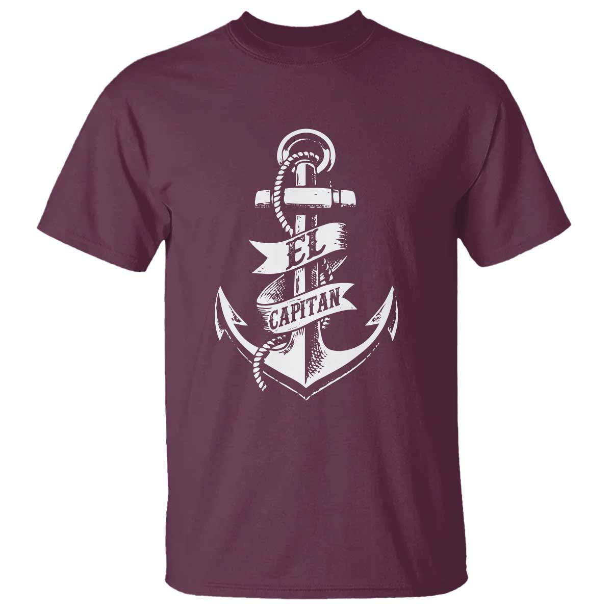 Boat El Capitan T Shirt TS09 Maroon Print Your Wear