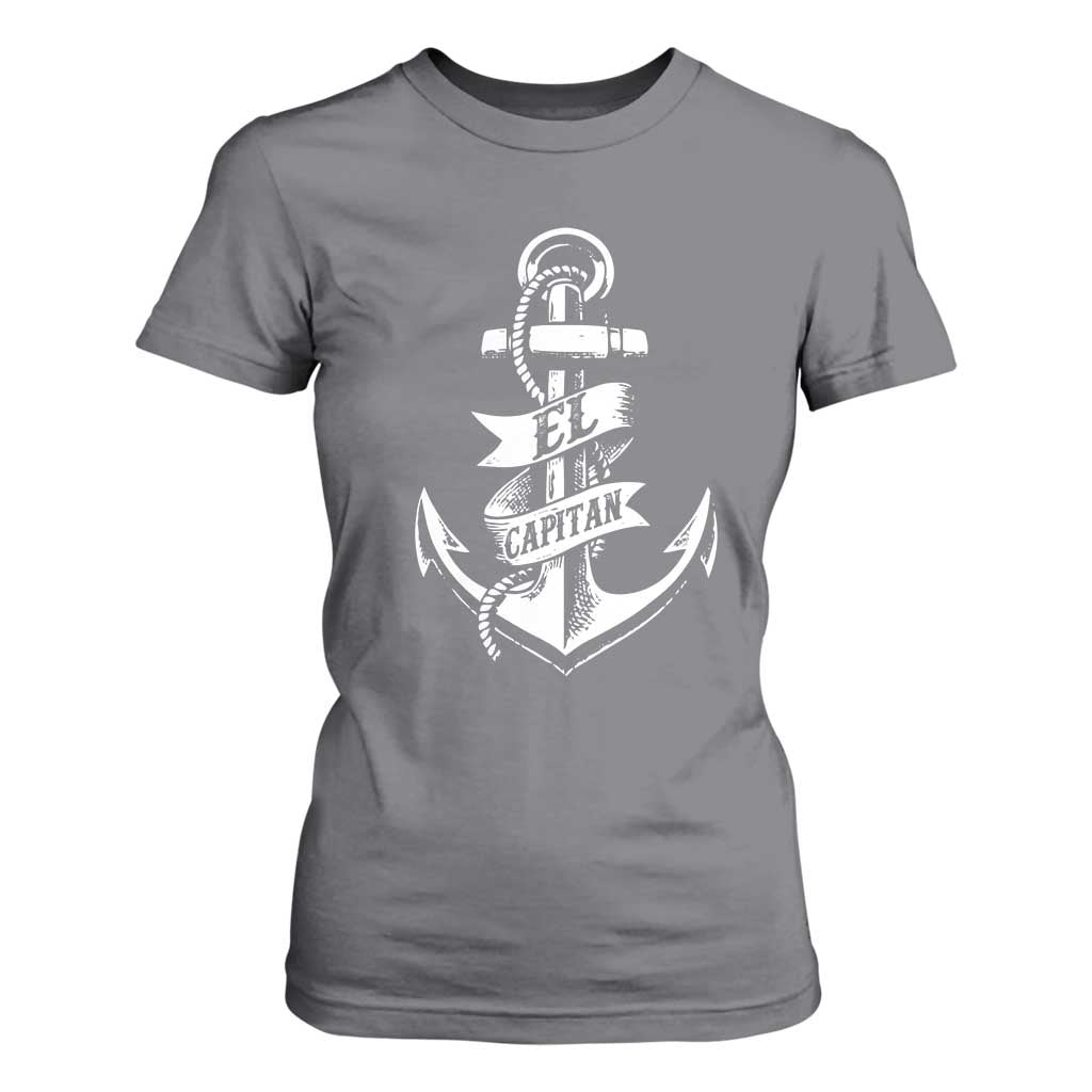 Boat El Capitan T Shirt For Women TS09 Charcoal Print Your Wear