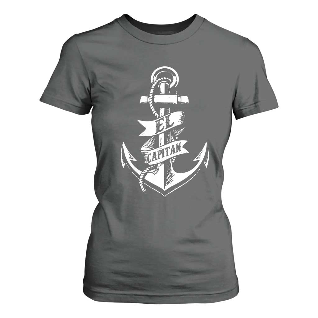 Boat El Capitan T Shirt For Women TS09 Dark Heather Print Your Wear