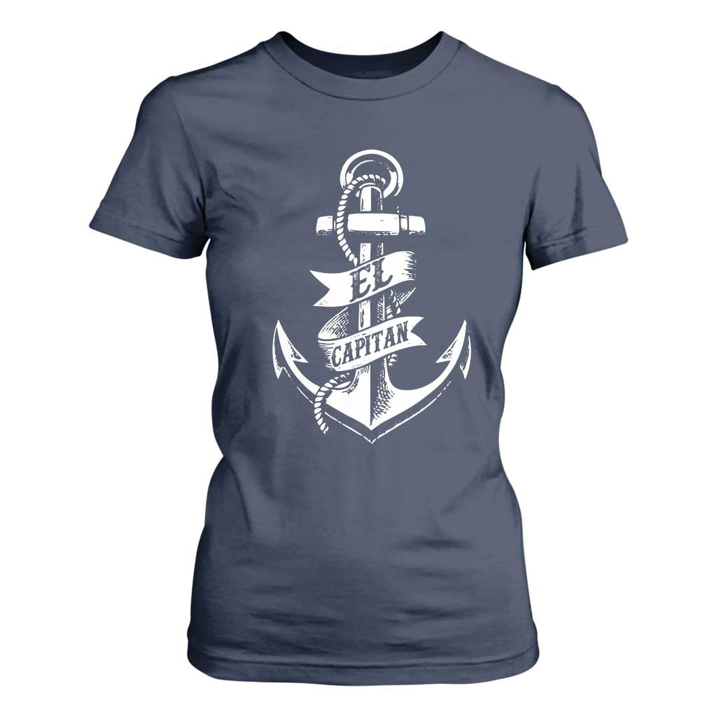 Boat El Capitan T Shirt For Women TS09 Navy Print Your Wear