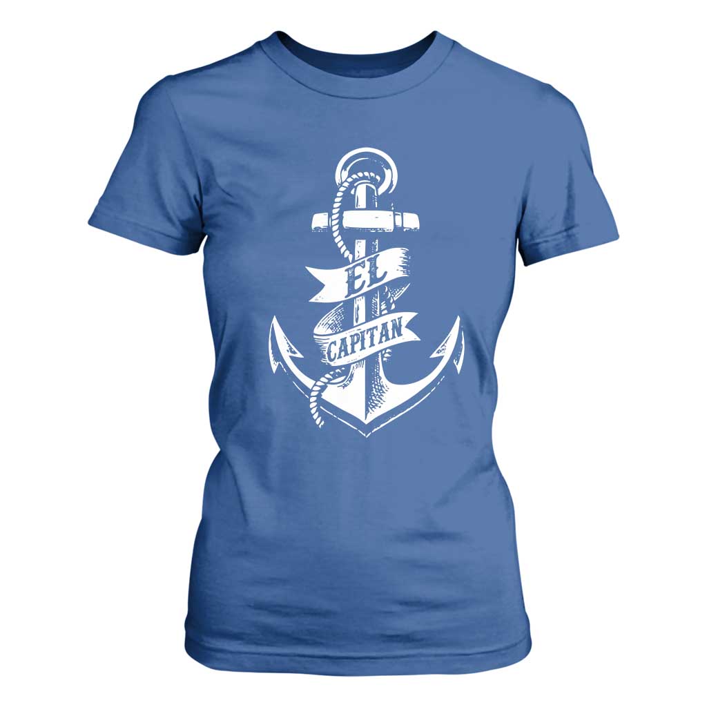 Boat El Capitan T Shirt For Women TS09 Royal Blue Print Your Wear
