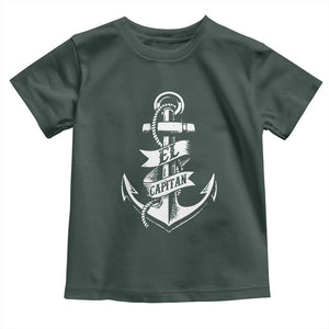 Boat El Capitan Toddler T Shirt TS09 Dark Forest Green Print Your Wear