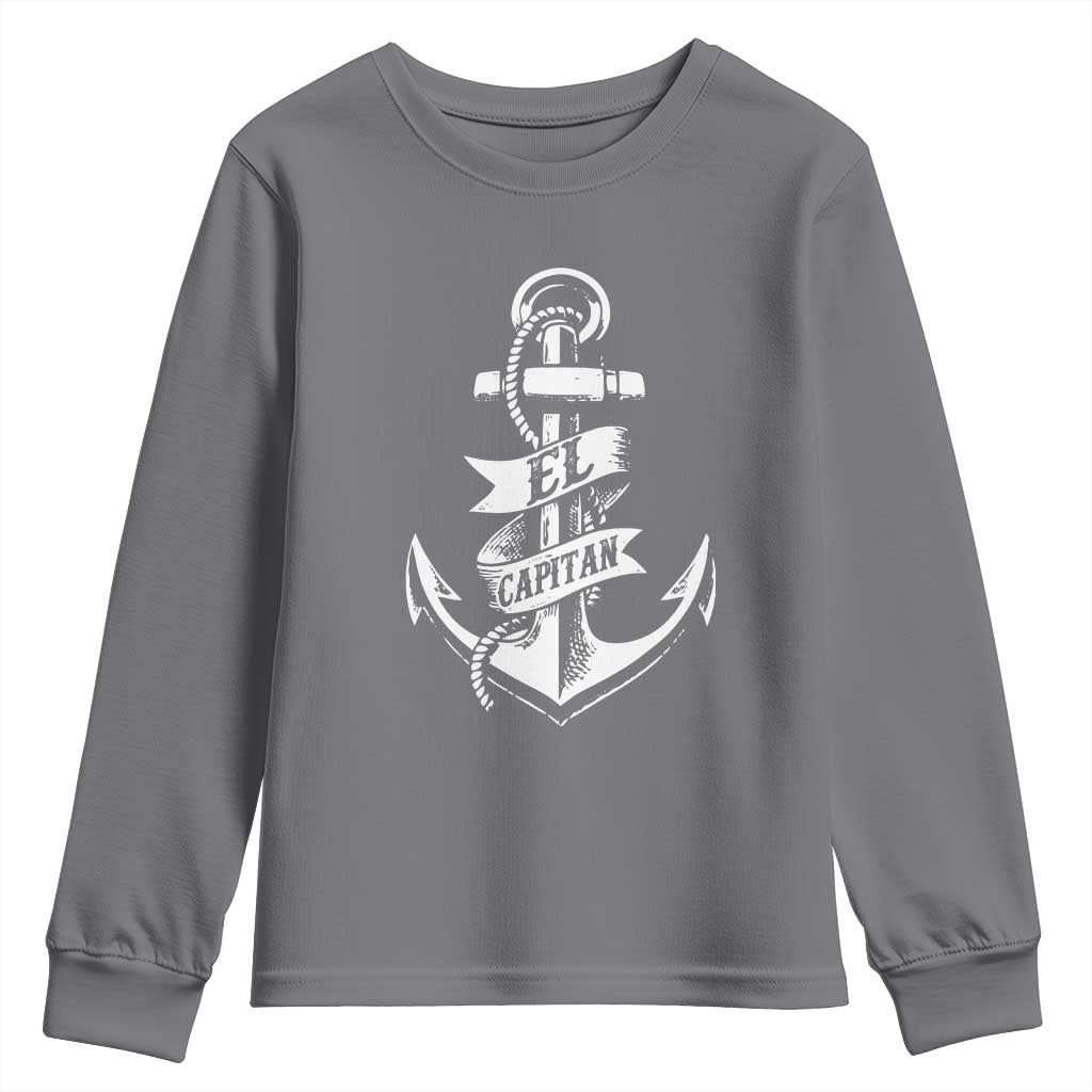 Boat El Capitan Youth Sweatshirt TS09 Charcoal Print Your Wear