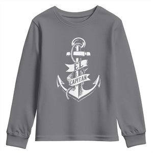 Boat El Capitan Youth Sweatshirt TS09 Charcoal Print Your Wear