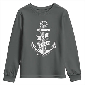 Boat El Capitan Youth Sweatshirt TS09 Dark Heather Print Your Wear