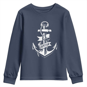 Boat El Capitan Youth Sweatshirt TS09 Navy Print Your Wear