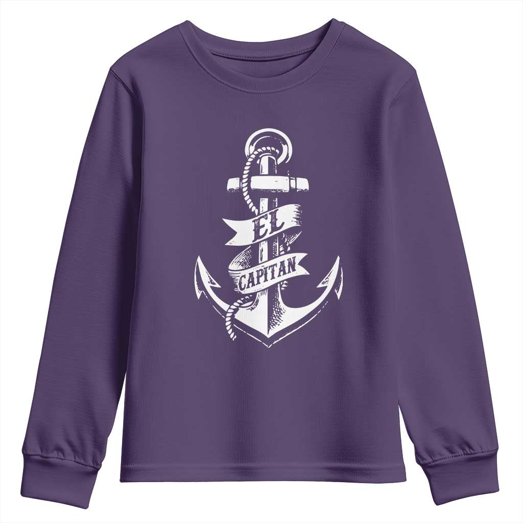 Boat El Capitan Youth Sweatshirt TS09 Purple Print Your Wear