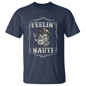 Boat Captain T Shirt Feelin Nauti Pontoon Sailing Sailor TS09 Navy Print Your Wear