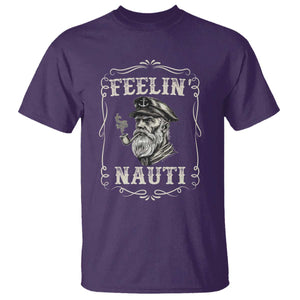 Boat Captain T Shirt Feelin Nauti Pontoon Sailing Sailor TS09 Purple Print Your Wear