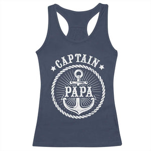 Captain Papa Racerback Tank Top Lake Sailor Boating TS09 Navy Print Your Wear