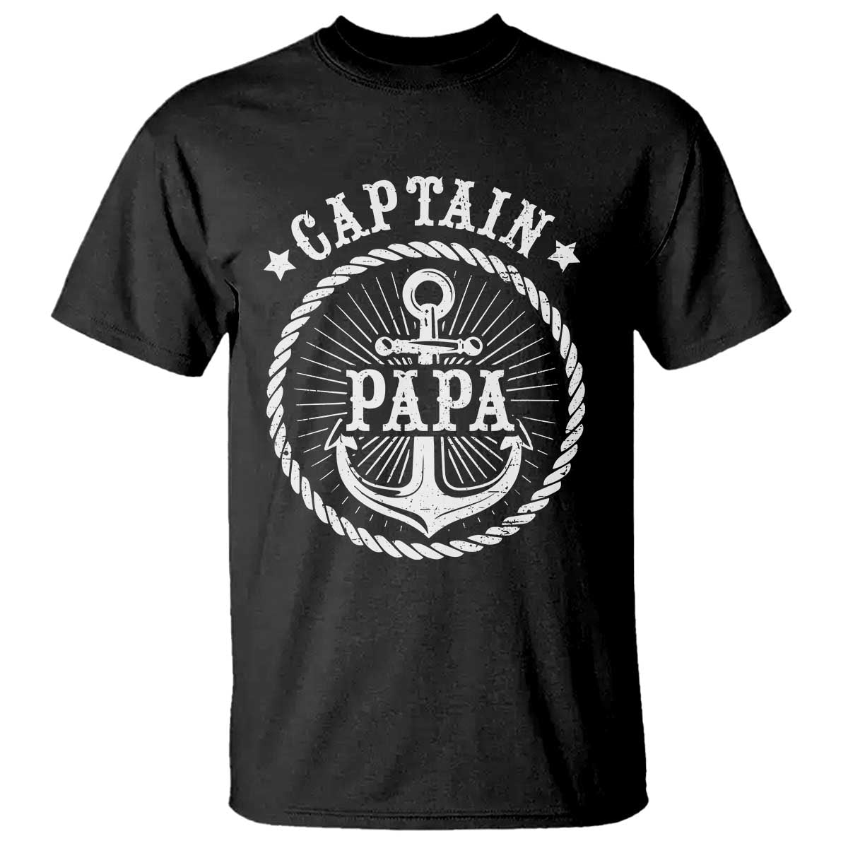Captain Papa T Shirt Lake Sailor Boating TS09 Black Print Your Wear