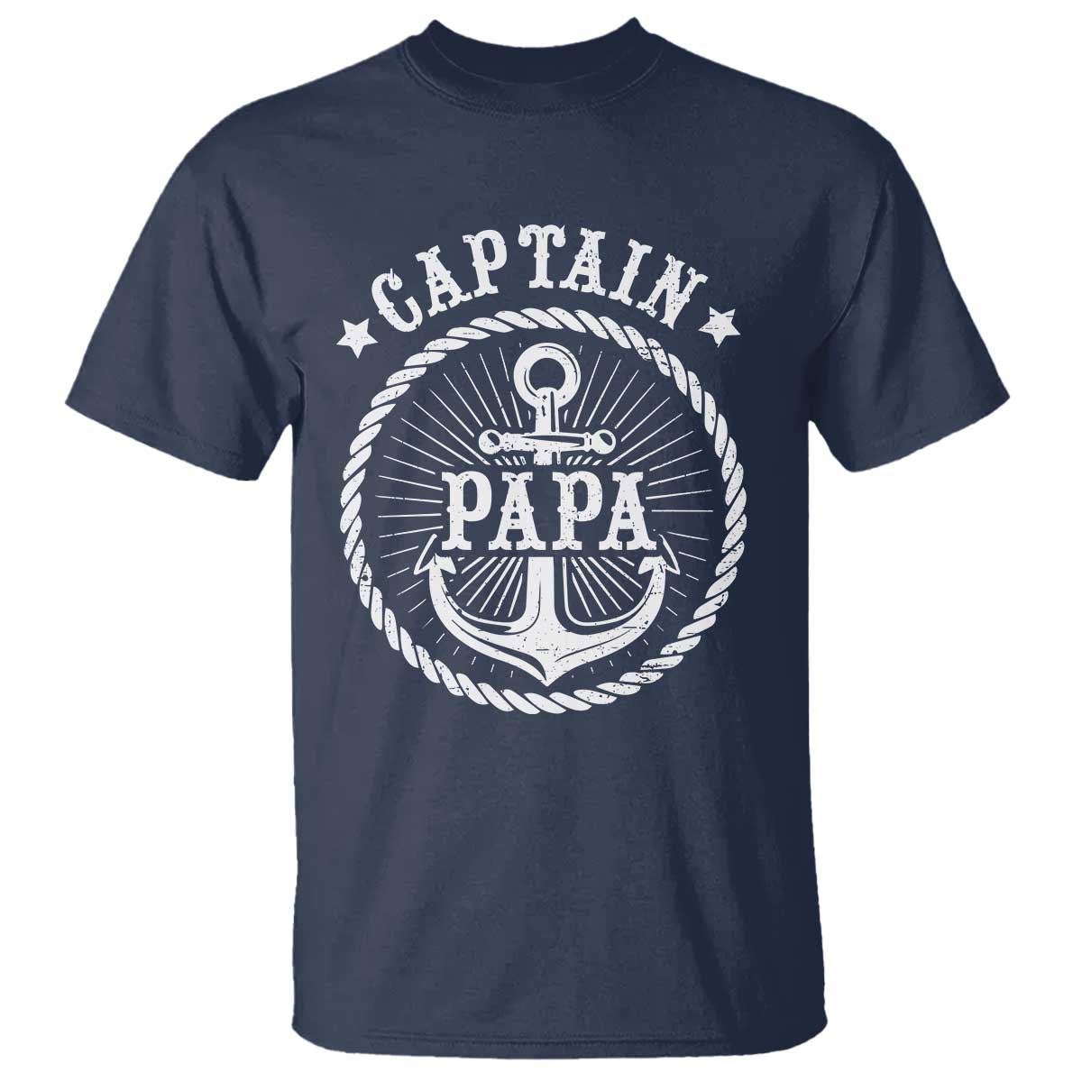 Captain Papa T Shirt Lake Sailor Boating TS09 Navy Print Your Wear