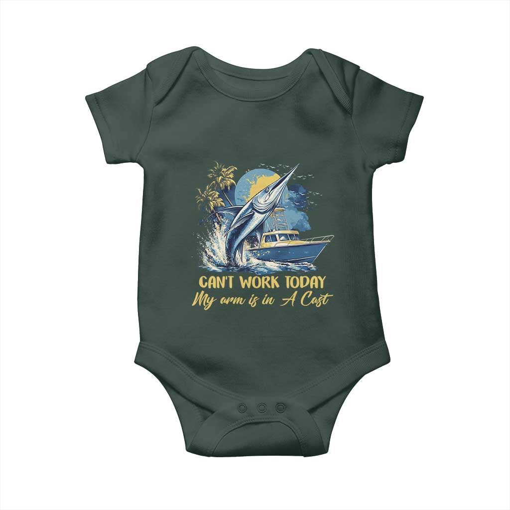 Fishing Boat Baby Onesie Fish More Worry Less TS09 Print Your Wear