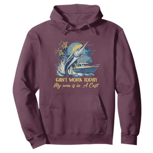 Fishing Boat Hoodie Fish More Worry Less TS09 Maroon Print Your Wear